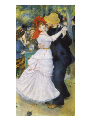 Dance at Bougival, 1883 - Pierre Auguste Renoir Painting
